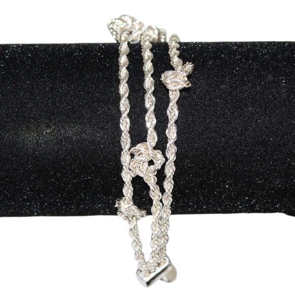 Cute Silver Tone 3 Layer Bracelet - Picture 2 of 4